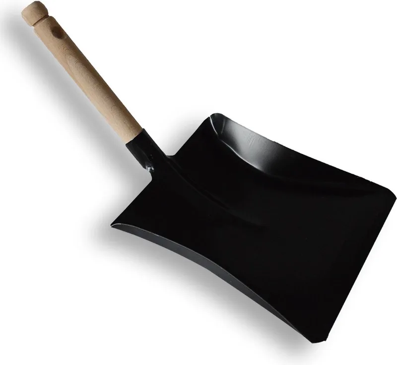 Metalen schep gemaakt in Duitsland, houten handvat, lengte 42cm, breedte 24cm fuxtec van FUXTEC – productafbeelding