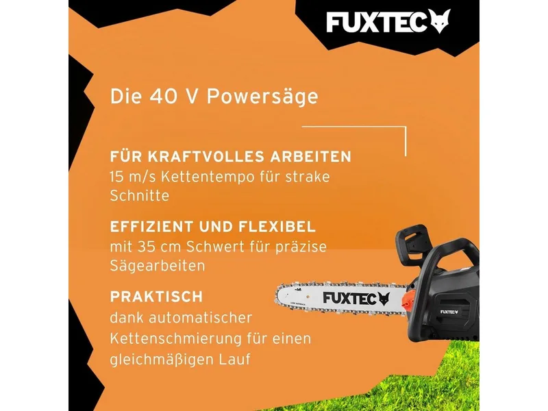 Snoerloze kettingzaag 2x20V van FUXTEC – productafbeelding 5 van 5