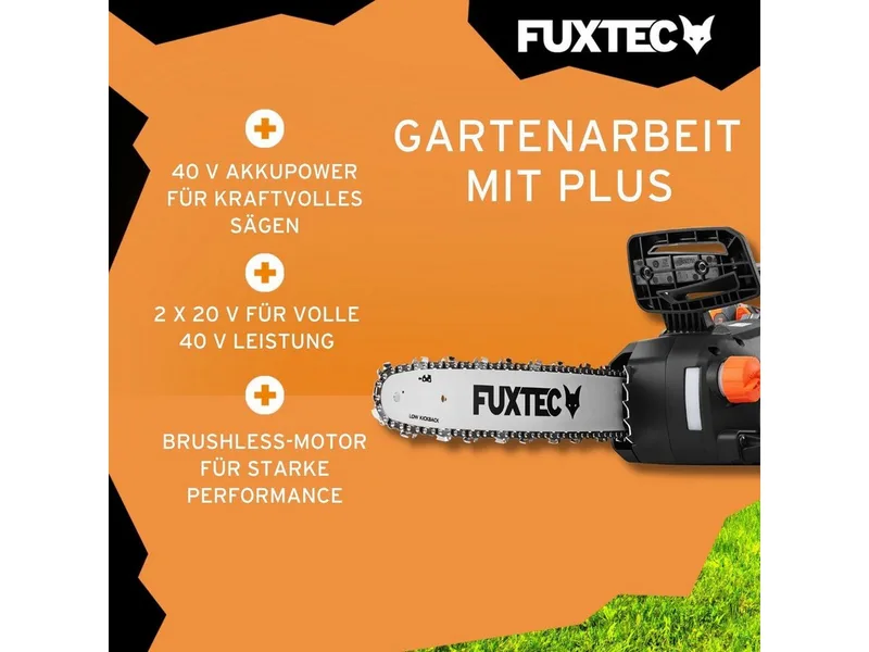 Snoerloze kettingzaag 2x20V van FUXTEC – productafbeelding 4 van 5