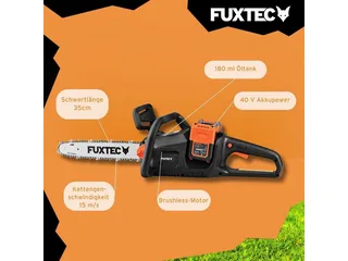 Snoerloze kettingzaag 2x20V van FUXTEC – productafbeelding 2 van 5