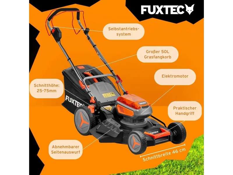 Zelfrijdende accu grasmaaier 40V (2X20V) van FUXTEC – productafbeelding 5 van 5