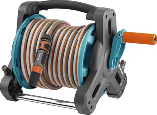 Classic Slanghouder 10 Compleet - Slanghaspel - 10 Meter Slang Ø13 mm van Gardena, Turquoise, Antraciet – productafbeelding 1 van 4