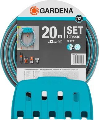 GARDENA 18005-50 mit Schlauch Porte-tuyau mural 20 m 1/2 pouce 1 set noir de Gardena – image du produit 1 sur 2