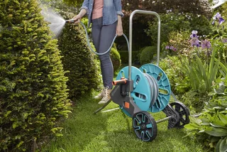 CleverRoll M slangenwagen set - incl. 20 m slang - verstelbare handgreep de Gardena, Bleu – image du produit 2 sur 5