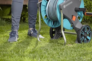 CleverRoll M slangenwagen set - incl. 20 m slang - verstelbare handgreep de Gardena, Bleu – image du produit 3 sur 5