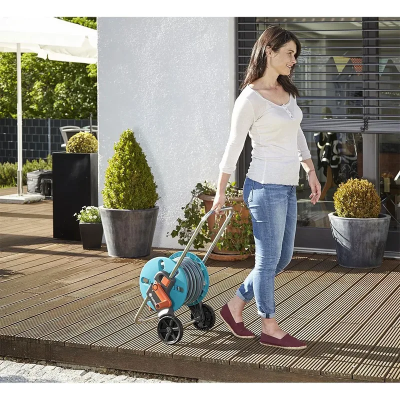CleverRoll S Set Slangenwagen - Incl. 20 m slang - Maximaal 40 m opbergcapaciteit de Gardena, Turquoise – image du produit 6 sur 6