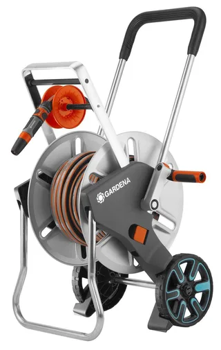 CleverRoll slangenwagen M Easy Metal - slang 25m de Gardena, Argent – image du produit 1 sur 5