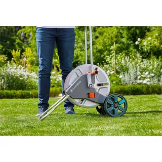 CleverRoll slangenwagen M Easy Metal - slang 25m de Gardena, Argent – image du produit 4 sur 5