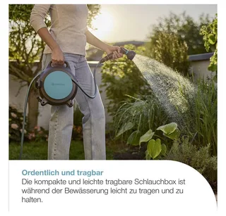 Draagbare slangenbox MoveMatic de Gardena, Gris foncé – image du produit 5 sur 5