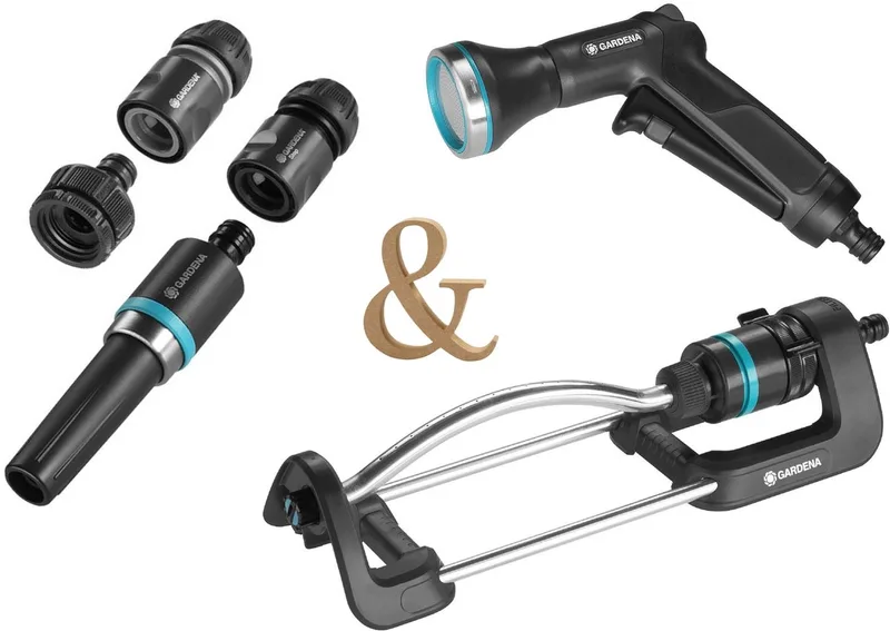 EcoLine Tuinberegening Set – Zwenksproeier + Broes + Koppeling startset – Duurzaam - Premium set von Gardena – Produktbild