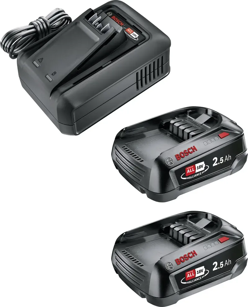 GARDENA 14914-20 Starter Kit QC AL 18V-44 + 2 x 2,5 Ah SoC Werkzeug-Akku und Ladegerät 18 V 2.5 Ah Li-Ion von Gardena – Produktbild