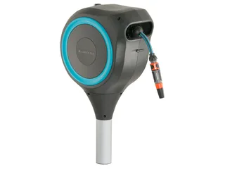 Garten-Schlauchbox »RollUp M«, 20 m Schlauch, um 360° schwenkbar, grau/türkis by Gardena – product image 1 of 5
