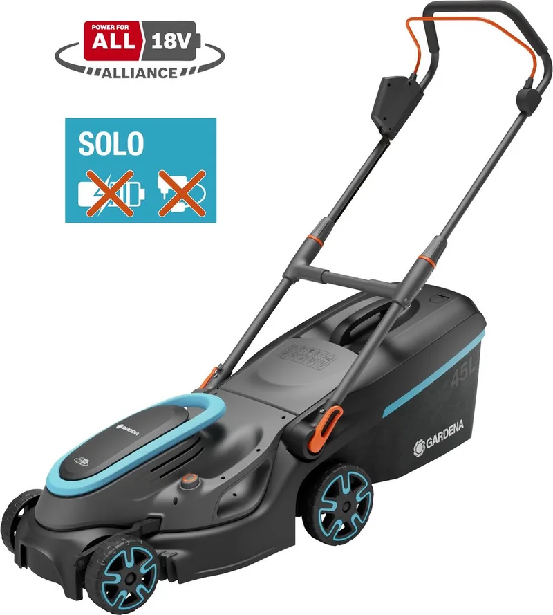 PowerMax 37/36V P4A solo Grasmaaier Accu Zonder accu, Zonder lader, In hoogte verstelbare greep 18 V Snijbreedt de Gardena – image du produit