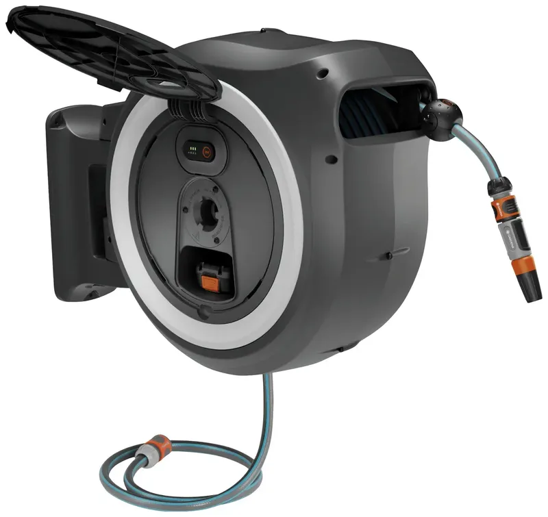 PowerRoll XL Accu-slanghaspel Solo - Grijs-wit - 35 m de Gardena, Blanc – image du produit 3 sur 3