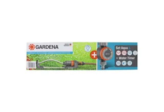 Regner Gardena Set 18701-34 Viereckregner Aqua S (18700) + Bewässerungsuhr (1 de Gardena – image du produit 1 sur 2