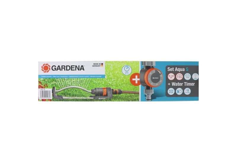 Regner Gardena Set 18701-34 Viereckregner Aqua S (18700) + Bewässerungsuhr (1 de Gardena – image du produit 1 sur 2