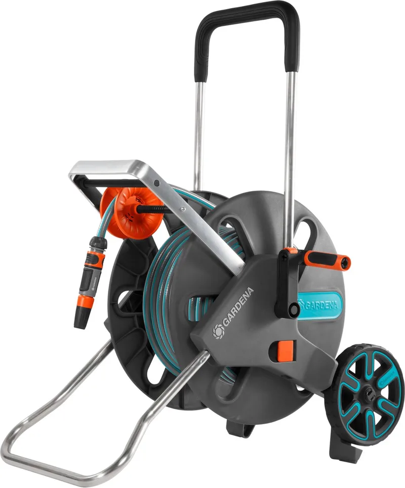 Chariot à Tuyau D´arrosage Aquaroll Easy 30 M de Gardena, Gris – image du produit 1 sur 6