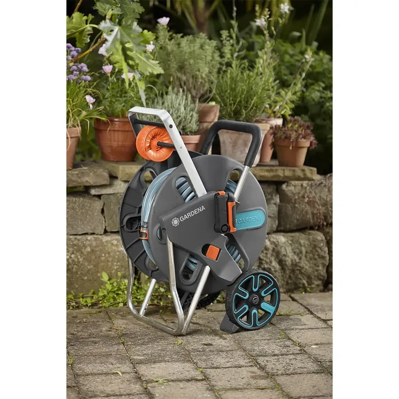 Chariot à Tuyau D´arrosage Aquaroll Easy 30 M de Gardena, Gris – image du produit 6 sur 6