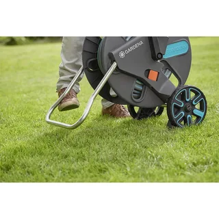 Chariot à Tuyau D´arrosage Aquaroll Easy 30 M de Gardena, Gris – image du produit 3 sur 6