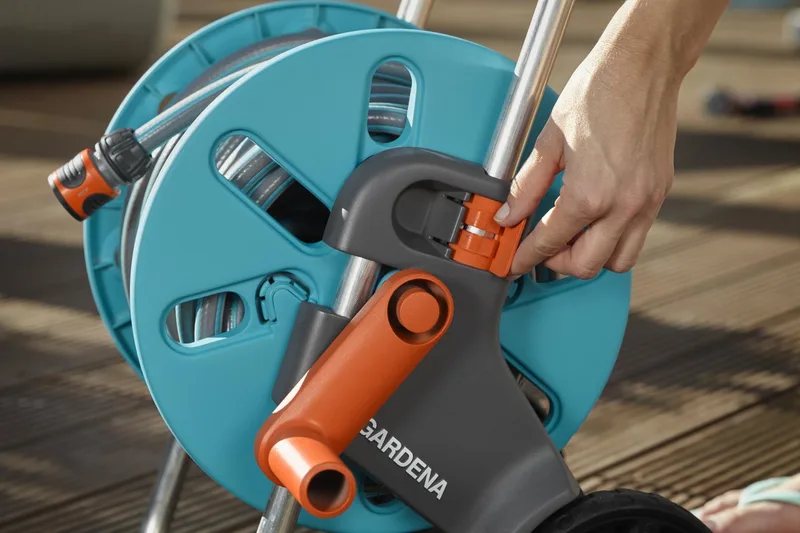 Slangenwagen AquaRoll S - 20 m slang - Verstelbare handgreep de Gardena, Turkois – image du produit 4 sur 5
