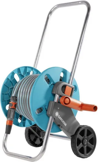 Slangenwagen AquaRoll S - 20 m slang - Verstelbare handgreep de Gardena, Turkois – image du produit 2 sur 5