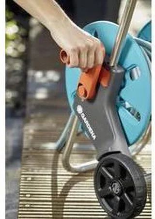 Slangenwagen AquaRoll S - 20 m slang - Verstelbare handgreep de Gardena, Turkois – image du produit 1 sur 5