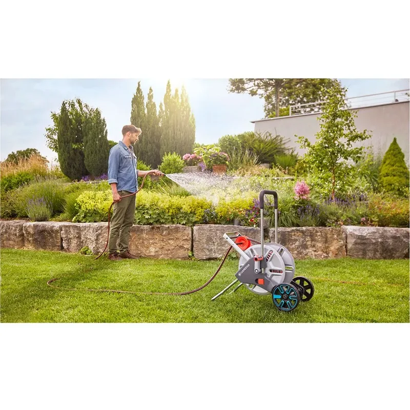 Slangenwagen metaal CleverRoll M, gemonteerd by Gardena, Orange – product image 6 of 6