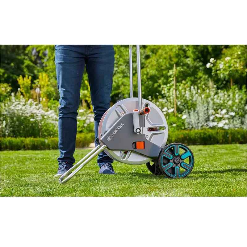 Slangenwagen metaal CleverRoll M, gemonteerd by Gardena, Orange – product image 4 of 6