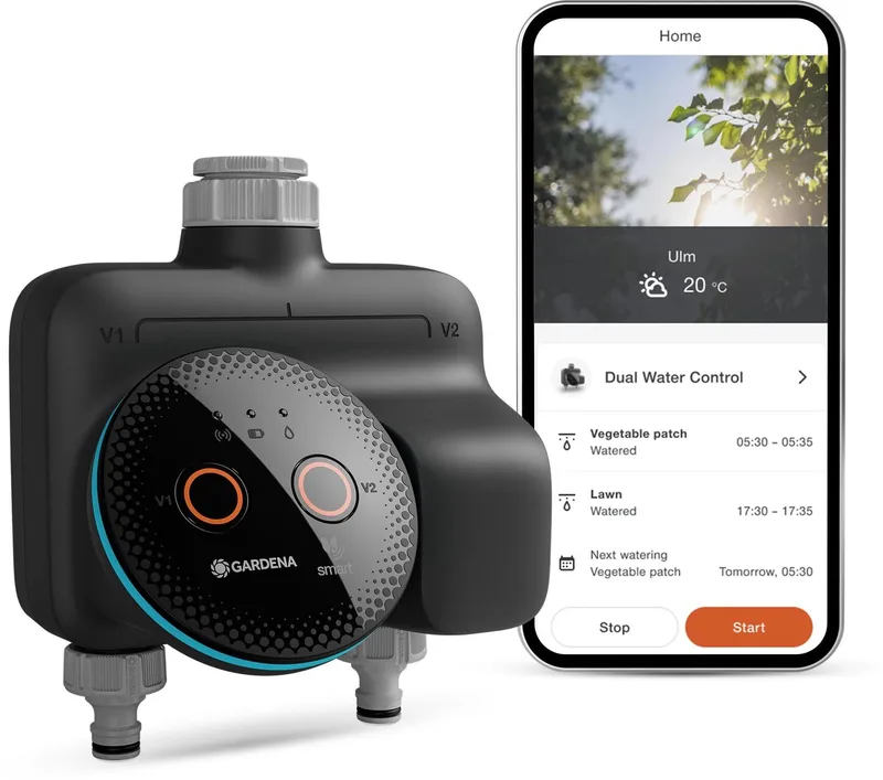 smart Dual Water Control, besproeiingscomputer de Gardena – image du produit 1 sur 5