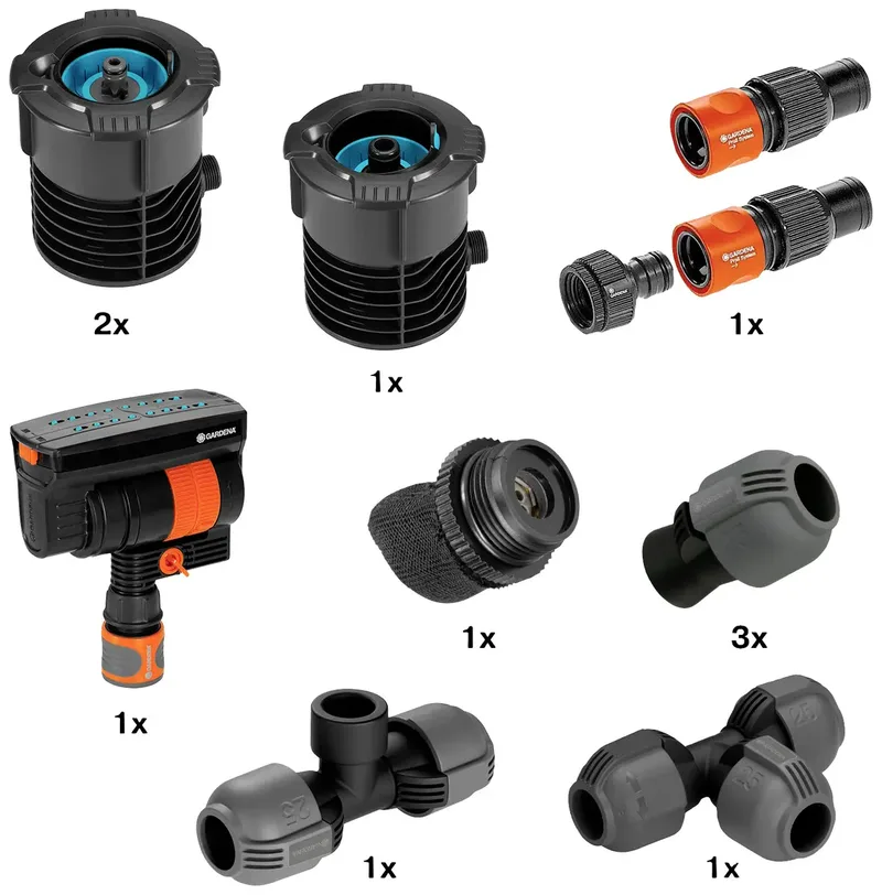 Sprinklersystem 08272-20 Start-Set Pipeline Viereckregner Steckkupplung de Gardena – image du produit 1 sur 3