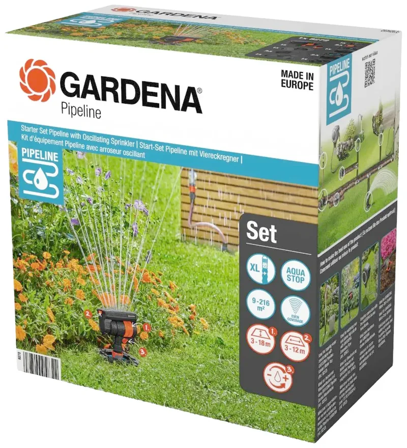 Sprinklersystem 08272-20 Start-Set Pipeline Viereckregner Steckkupplung de Gardena – image du produit 3 sur 3