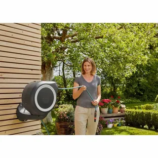 Wandslangenbox RollUp M - Slanghouder- 20 meter - Ø 11 mm de Gardena, Anthracite – image du produit 2 sur 2