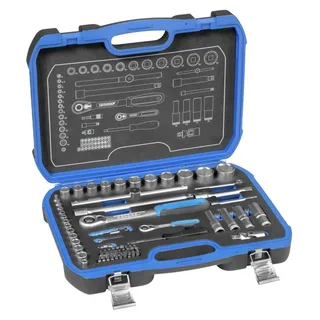 19 BMC 20 Dopsleutelset 1/4" + 1/2", 69-delig by Gedore, Blue, Silver – product image 2 of 5