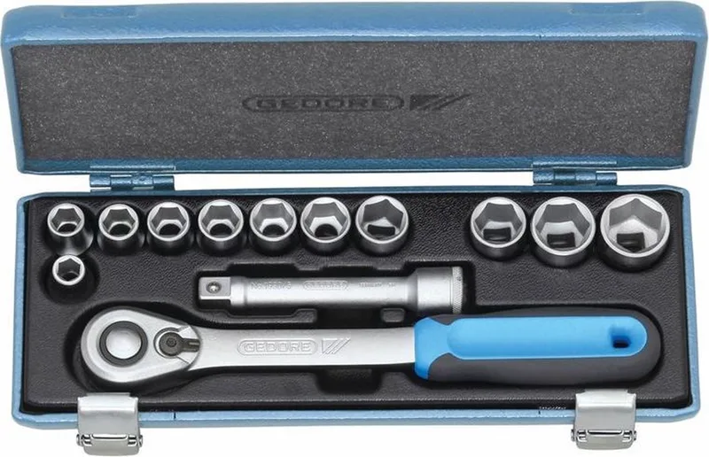 Steckschlüsselsatz 19 KMU-20 13-tlg.1/2 Zoll SW 10-24mm Z.60 6KT von Gedore, Kleurloos – Produktbild