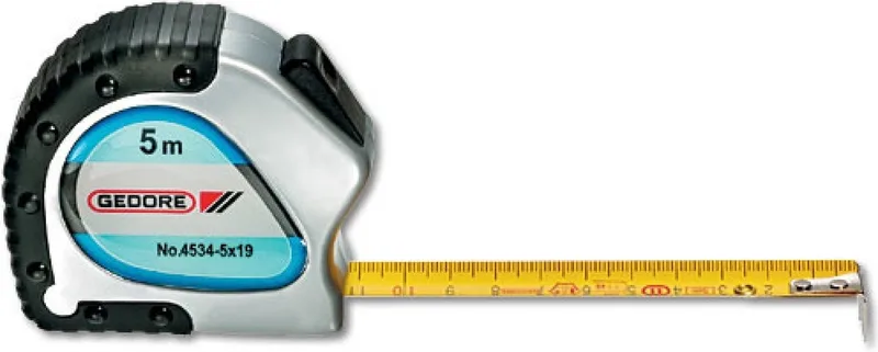 4534-8 6698140 Rolmaat 8 m Plastic by Gedore, Kleurloos – product image