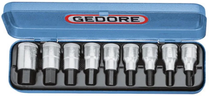 6156250 Dopsleutel-bitinzetset 1/2 (12,5 mm) 9-delig by Gedore, Kleurloos – product image