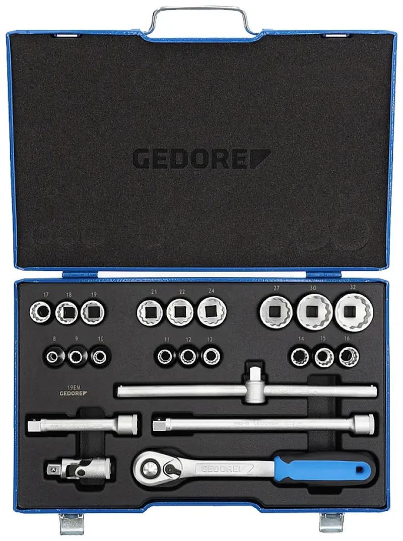 D19 EMU-20 Steckschlüsselsatz metrisch 1/2 (12.5 mm) 23teilig 2545845 von Gedore – Produktbild