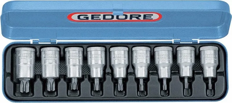Dopsleutel-schroevendraaierset 1/2 9-delig Itx19pm by Gedore, Kleurloos – product image