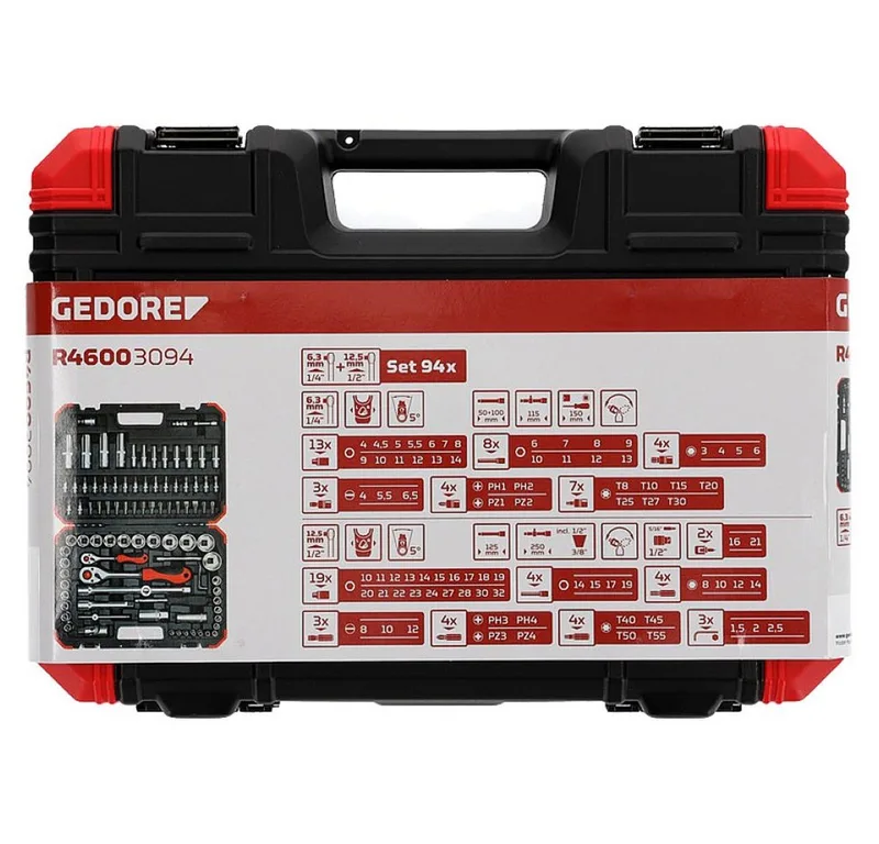 Dopsleutelset 1/4 1/2 van Gedore, `- – productafbeelding 4 van 5