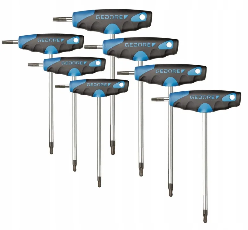 DT 2143 KTX-007 Torx inbussleutelset 7-delig van Gedore, Zilver – productafbeelding