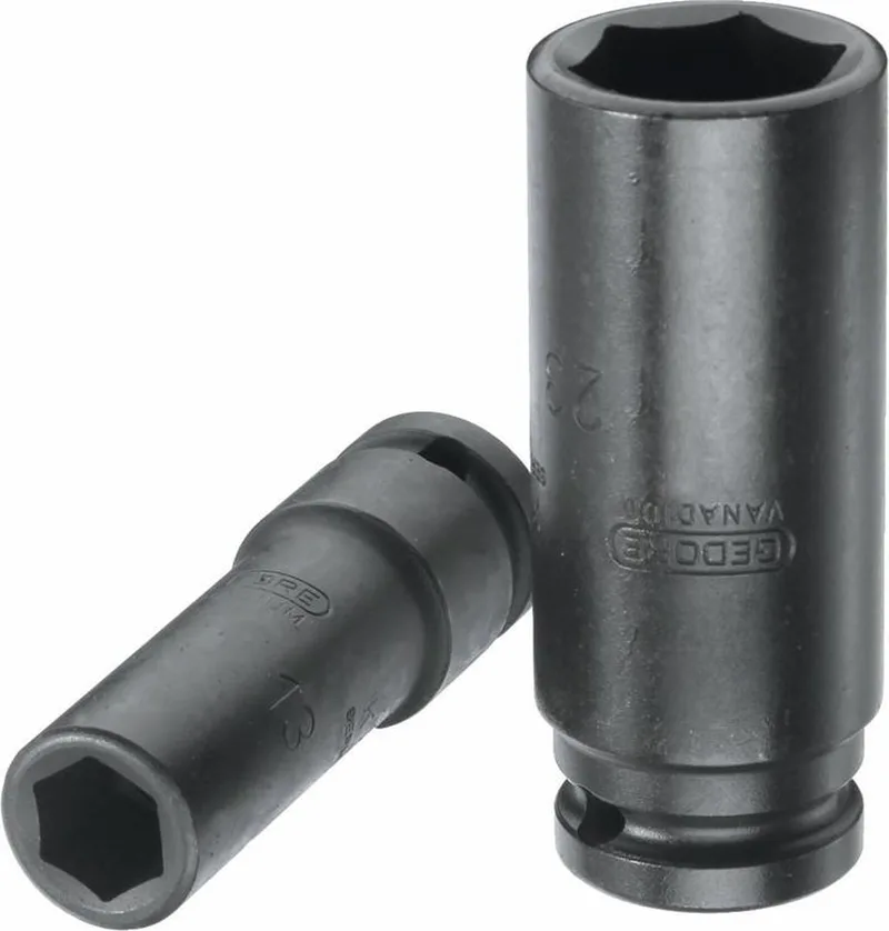 Gedore 10 mm 1/2 Krachtdop - lang - 6163380 von Gedore, Kleurloos – Produktbild