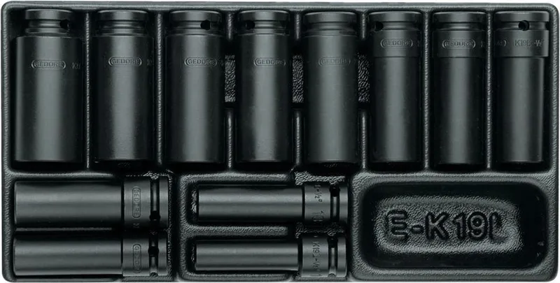 Gedore 1500 ES-K 19 L Slagmoer-dopsleutelset 1/2" in 1/3 gereedschapsmodule von Gedore – Produktbild