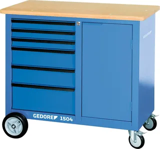 Gedore 1814958 Verrijdbare werkbank (b x h x d) 1100 x 985 x 550 mm från Gedore, Blå – produktbild 1 av 2