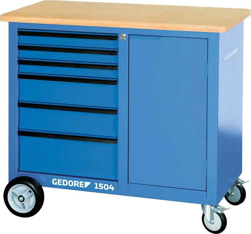 Gedore 1814958 Verrijdbare werkbank (b x h x d) 1100 x 985 x 550 mm från Gedore, Blå – produktbild 1 av 2