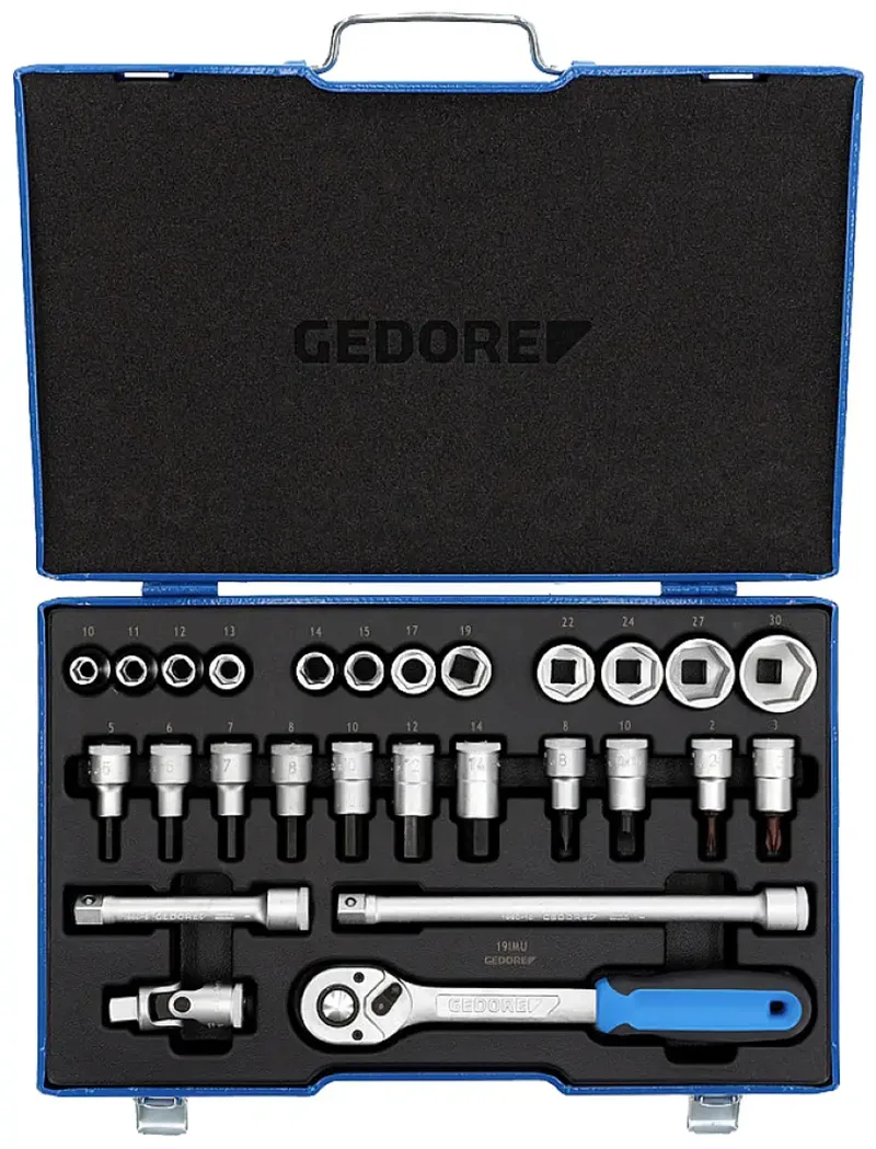 Gedore 19 IMU-10 Steckschlüsselsatz metrisch 1/2 (12.5 mm) 27teilig 6139750 von Gedore – Produktbild