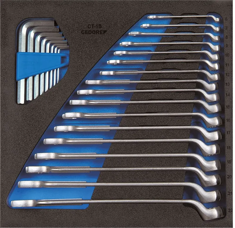 Gedore 2308819 1500 CT2-1 B Jeu de clés mixtes 25 pièces Ouverture de clé (métrique) 07 - 19 mm de Gedore – image du produit