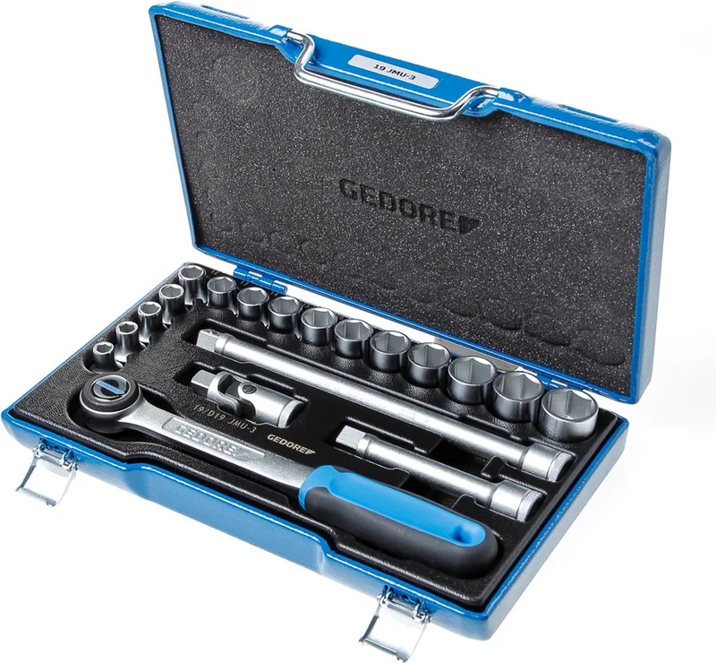 Gedore 2682842 Dopsleutelset Metrisch 1/2 (12.5 mm) 17-delig by Gedore, Kleurloos – product image