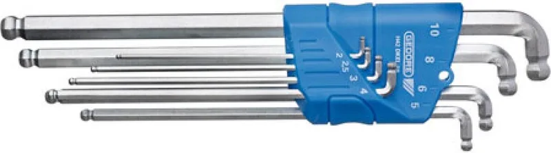 Gedore 2797186 Inbus Haakse schroevendraaierset 2 mm, 2.5 mm, 3 mm, 4 mm, 5 mm, 6 mm, 8 mm, 10 mm 8-delig de Gedore, Kleurloos – image du produit