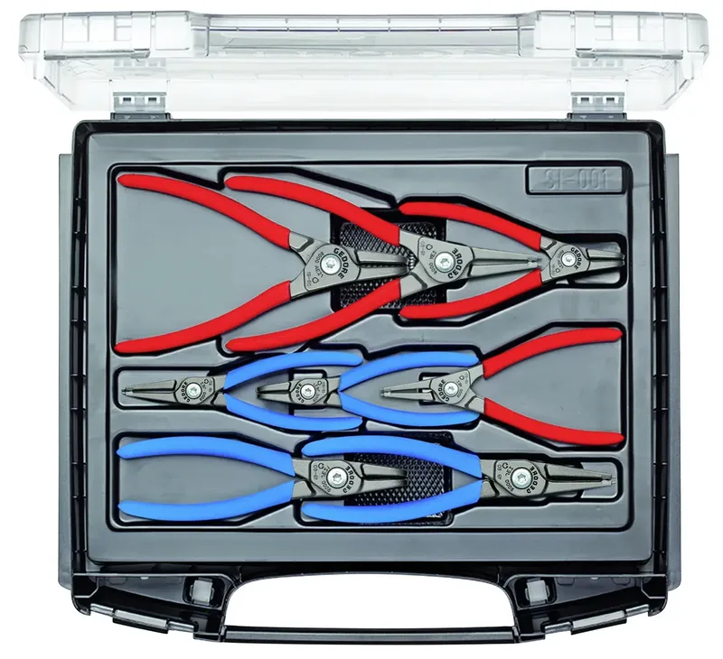 Gedore 3108651 Jeu de pinces Adapté pour (pinces pour circlips) circlips intérieurs et extérieurs de Gedore – image du produit