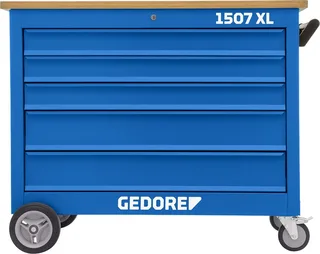 Gedore 3127788 Établi à roulettes (l x H x P) 1200 x 985 x 635 mm bleu de Gedore, Bleu – image du produit 1 sur 2